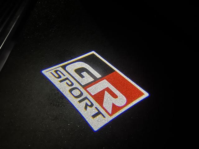 ランドクルーザー300 に取り付けたGR SPORT ロゴ入りカーテシランプ