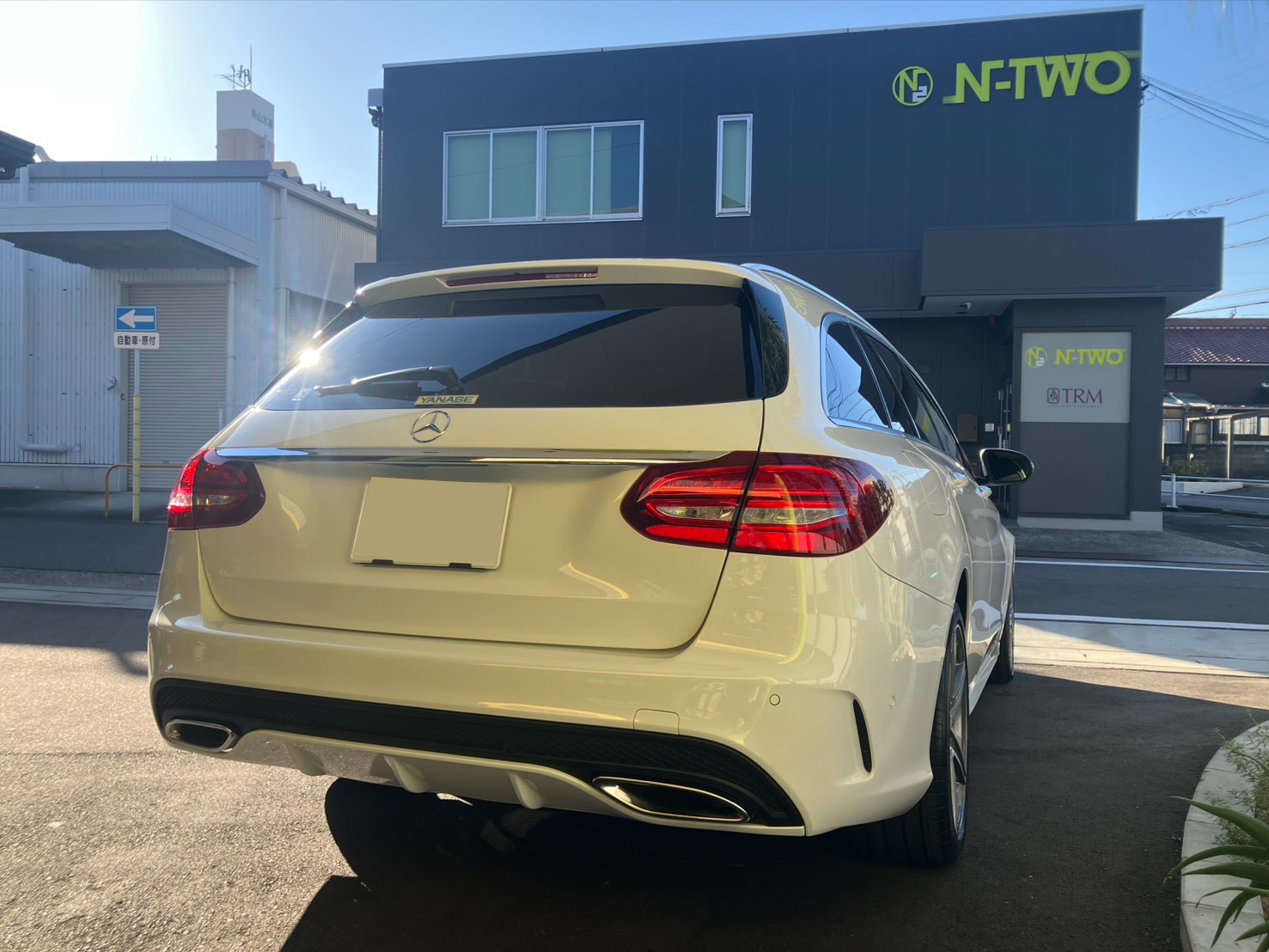 お客様が購入したメルセデスベンツC200ステーションワゴン AMGラインのリア